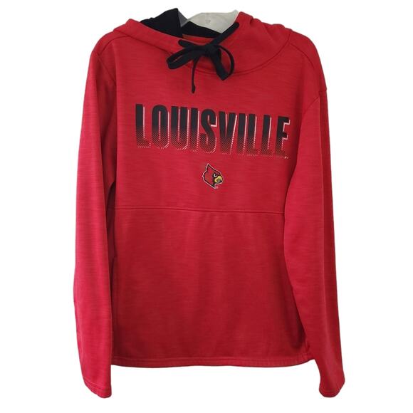 University of Louisville Hooded Sweatshirt Medium Men Red Cardinals - Picture 1 of 4